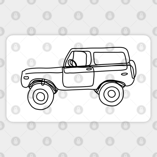 4 x 4 car Minimal Car Design Off Road Magnet by Tropical Blood